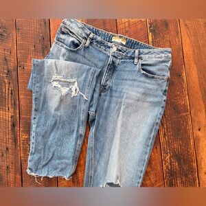Maurices Light Blue Distressed Women Jeans